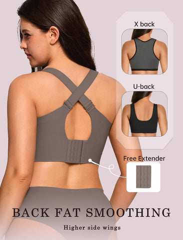 OEAK Womens Wireless Jelly Bras Plus Size Support Push Up Comfortable Bra