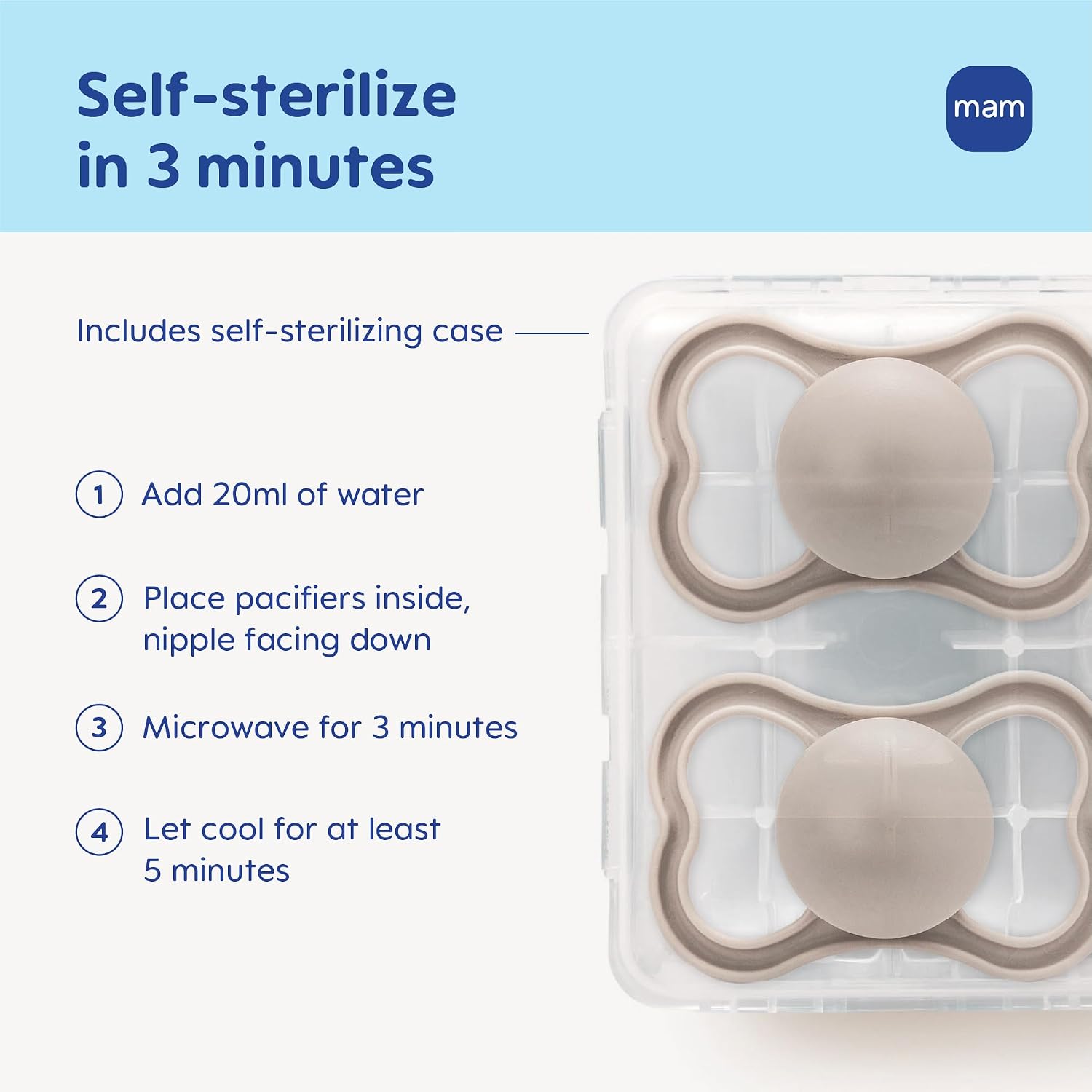MAM Air Pacifier 6-16 Months, Extra Air Flow for Sensitive Skin, 4 Pack