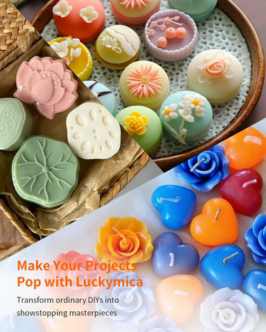 Mica Powder, 6 Colors Pearlescent Pigment Powder for Epoxy Resin, 60g Pearl Pigment Set​​ for Soap Making, Bath Bomb, Candle Making, Art Crafts, Lip Gloss, Nail Polish, Dye - The Classics