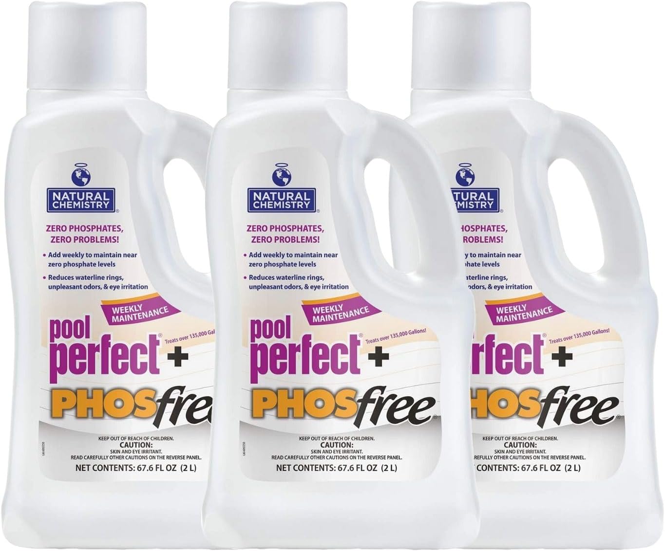 Natural Chemistry Pool Perfect + Phosfree, 2 Liter, 3 Pack