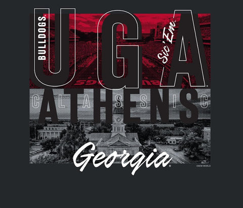 Georgia Men's Black Panos College 2-Sided Short Sleeve T Shirt