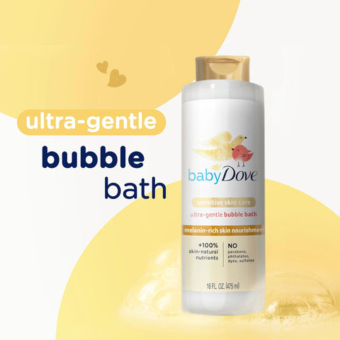 Baby Dove Bubble Bath Melanin-Rich Skin Nourishment 16 oz