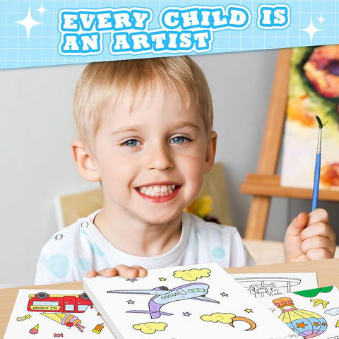 SOCOLER Paint with Water Coloring Books for Kids & Toddlers Boy-Traffic