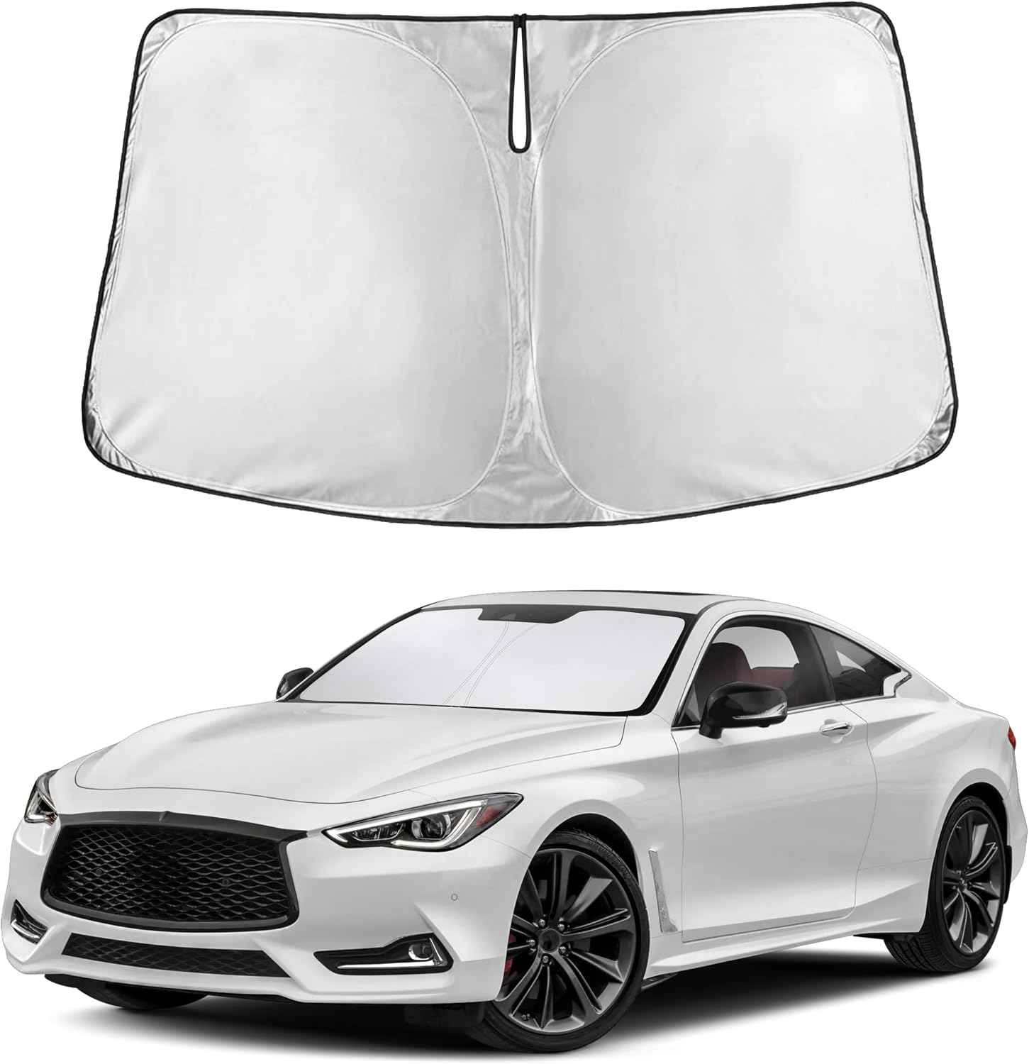 EcoNour Windshield Sunshade Compatible for Infiniti Q60 Coupe 2017-2022