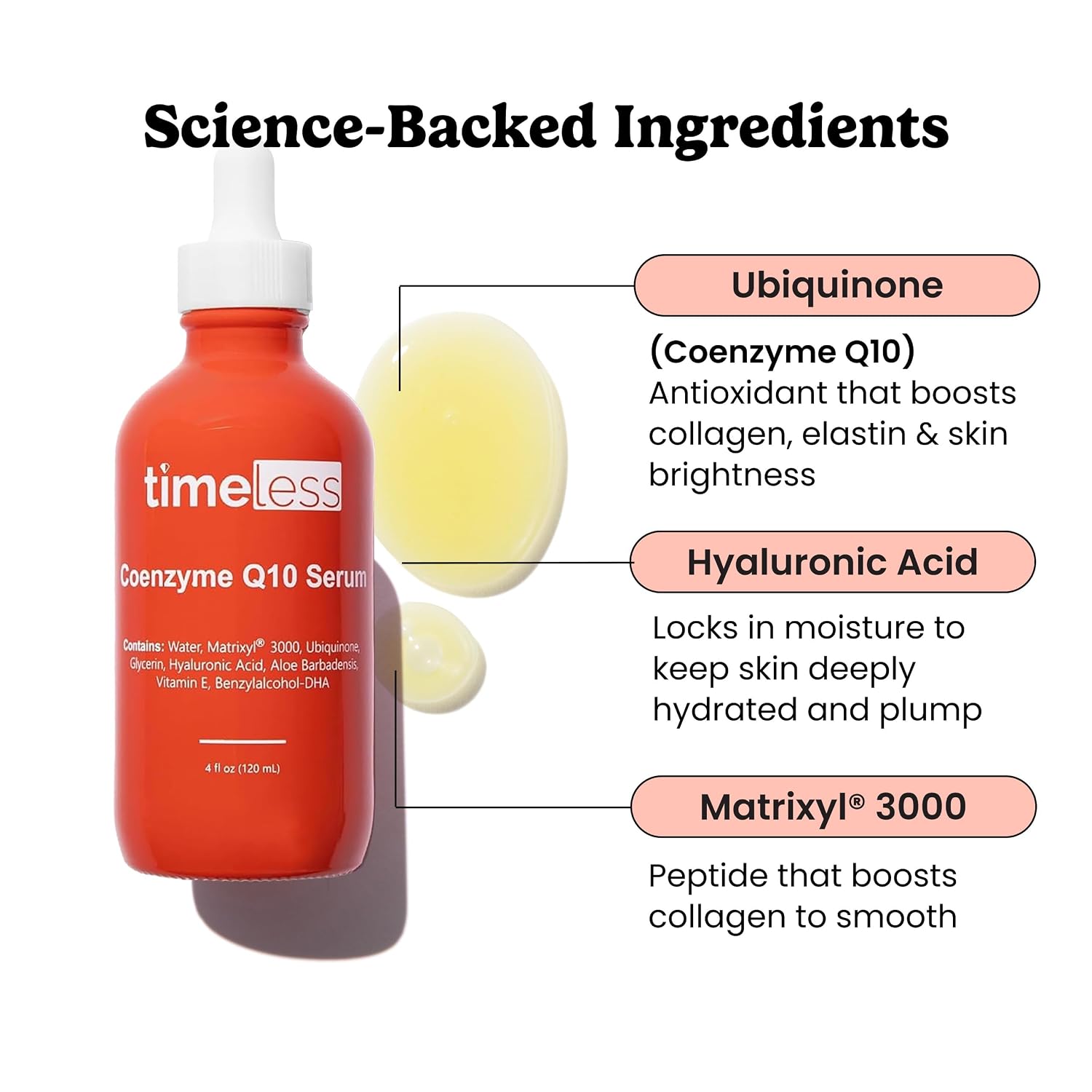 Timeless Coenzyme Q10 Antioxidant Serum, Collagen Support, 4 fl oz