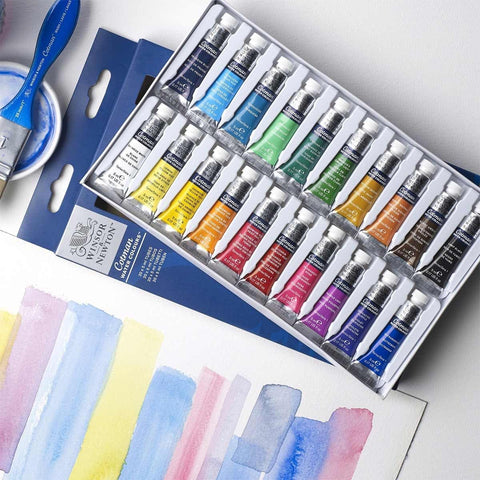 Winsor & Newton Cotman Watercolor Paint Set, 20 Colors, 5ml (0.17-oz) Tubes