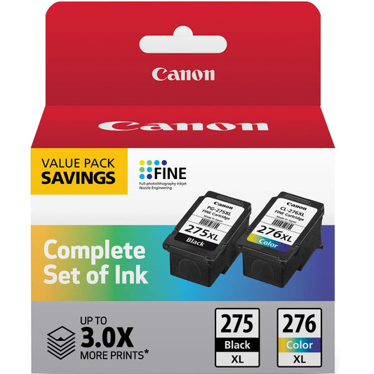 Canon PG-275 XL/CL-276 XL Value Pack, Compatible to PIXMA TS3520, TS3522 and TR4720 Printers