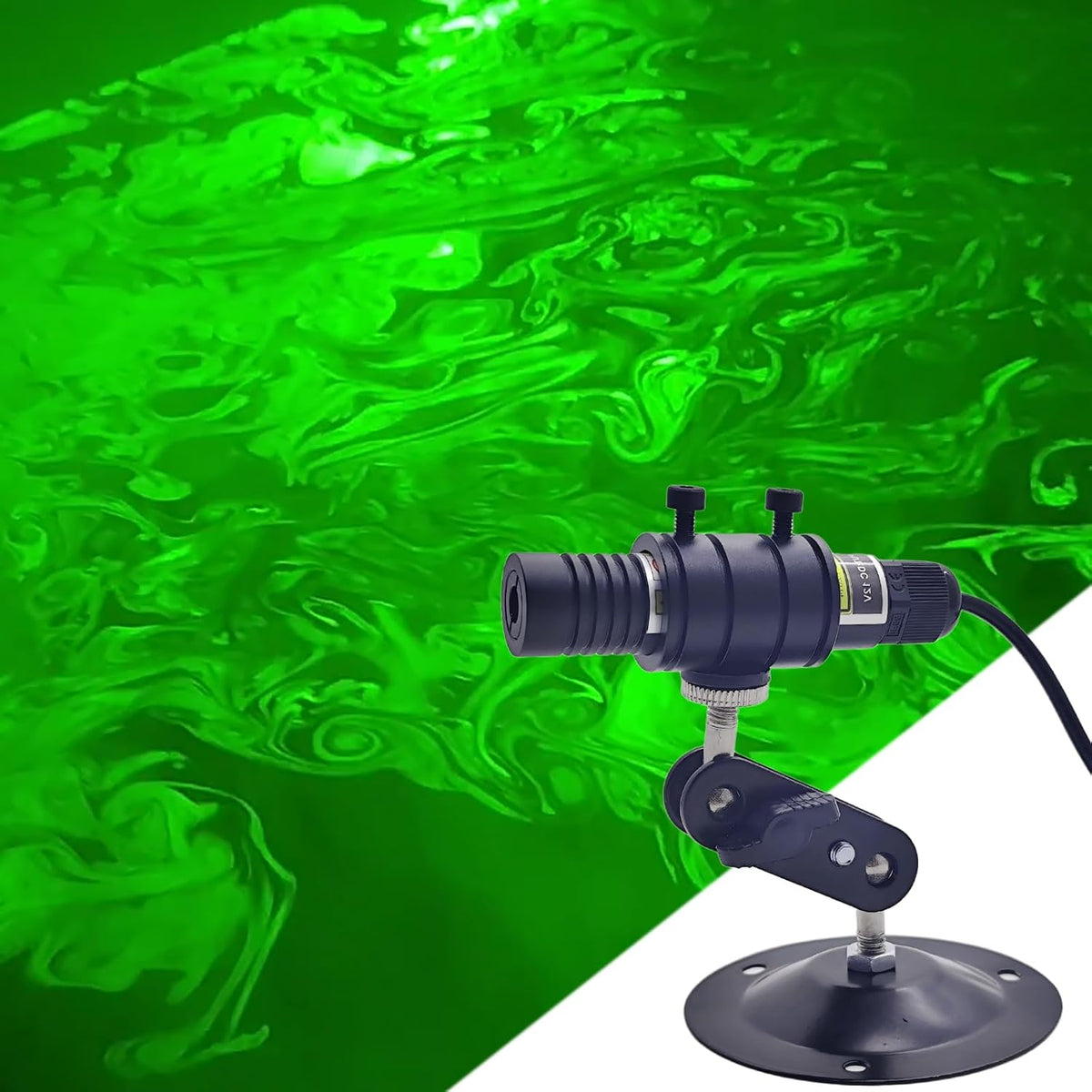 532nm Waterproof Green Generator Line Module for Halloween Scary House Laser Swamp Laser Pond Haunted House Garden Yard Decoration NOT for Alignment (Class IIIr 12V with Adapter and Mount)
