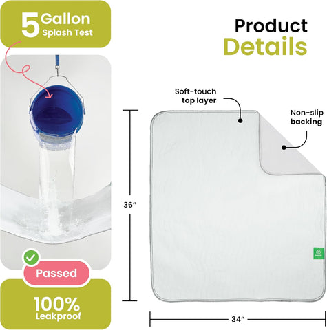 IMPROVIA® Washable Underpads, Heavy Absorbency Reusable Incontinence Pads
