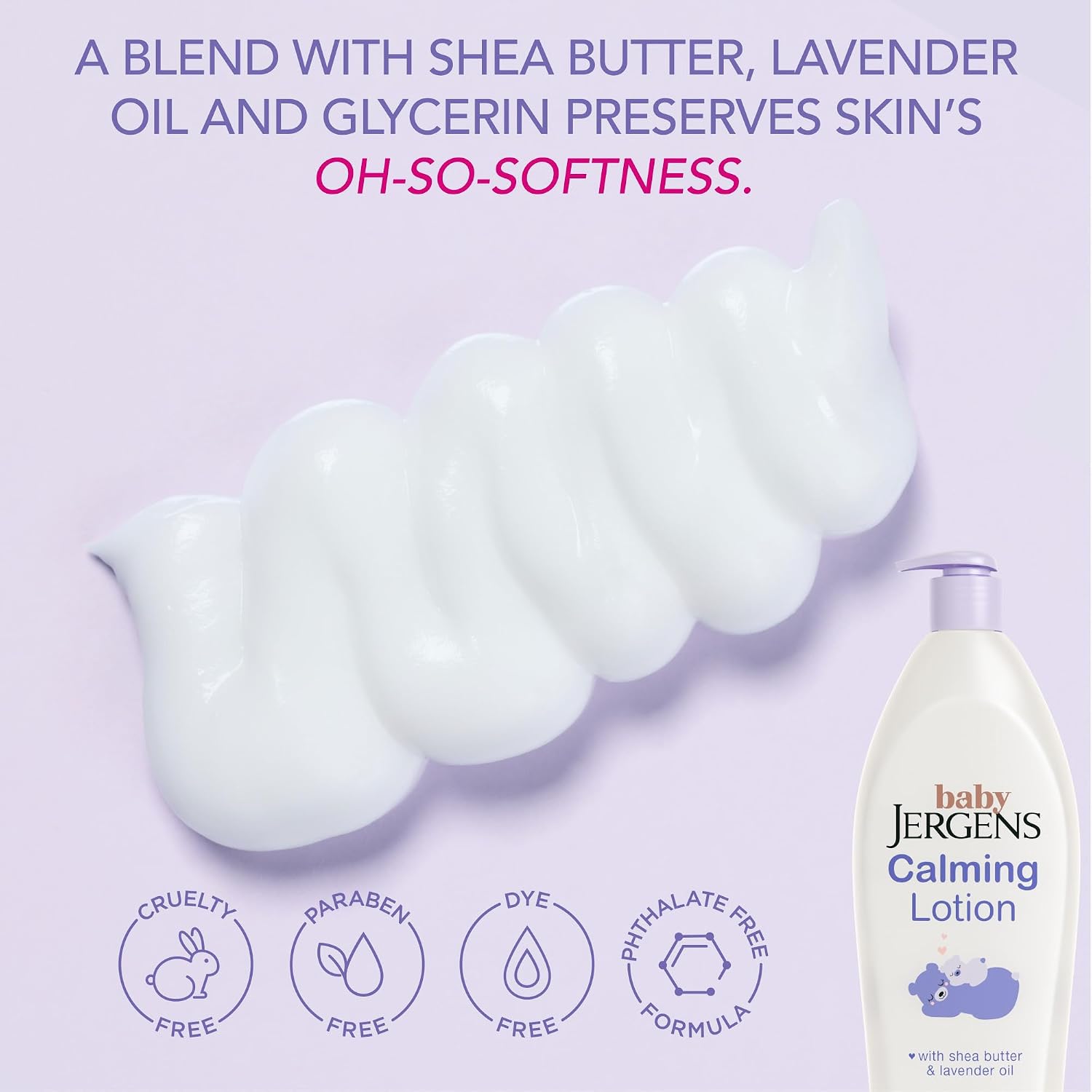 Jergens Baby Calming Lotion With Shea Butter & Lavender Oil, 16.8 Fl Oz