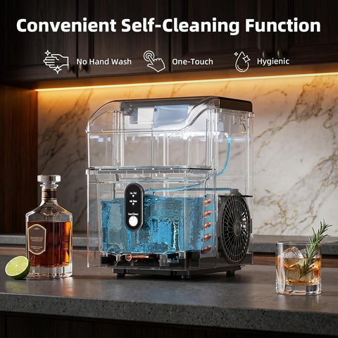 Antarctic Star Nugget Ice Maker Countertop, 35LBS/24H Pebble Ice Machine
