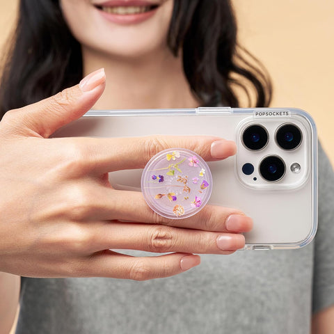 PopSockets Adhesive Phone Grip, Holder- Purple Fields