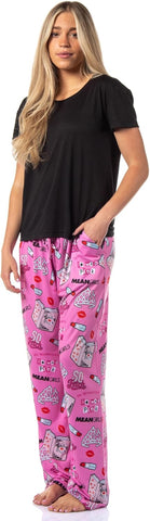 Mean Girls Women's Burn Book Icons and Movie Quotes Lounge Pajama Pants