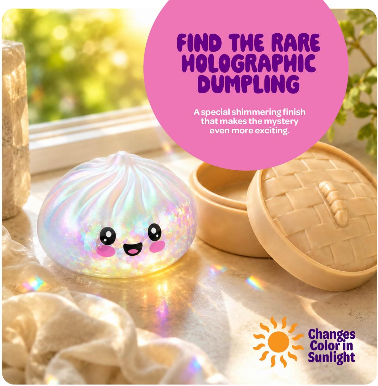 Glitter Dumpling Squishy Mystery Box - UV Color-Changing - Squishies Toys