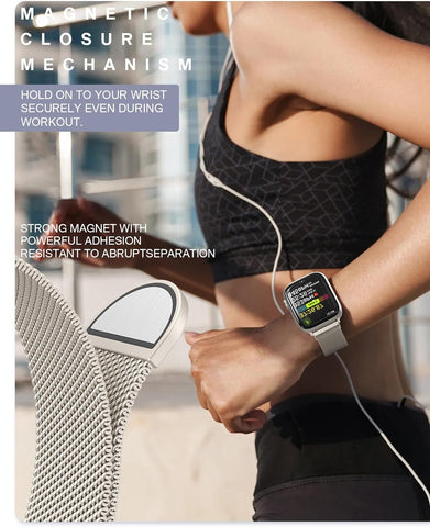 Original Milanese Loop Compatible with Apple Watch Bands for Women & Men