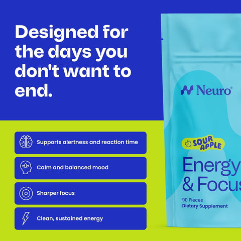 Neuro Energy & Focus Mints, Sour Green Apple, 90 Count