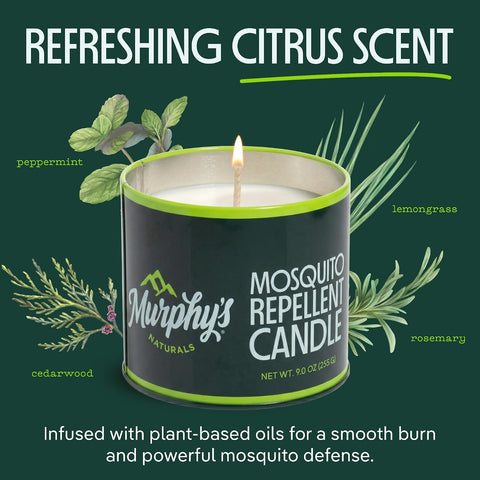 Murphy's Naturals Citronella Mosquito Repellent Candles, 9 oz (Pack of 2)