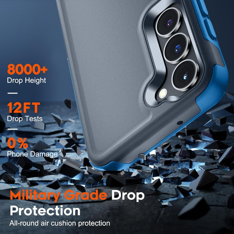 zapica Designed for Samsung Galaxy S23 Case, Deep Blue