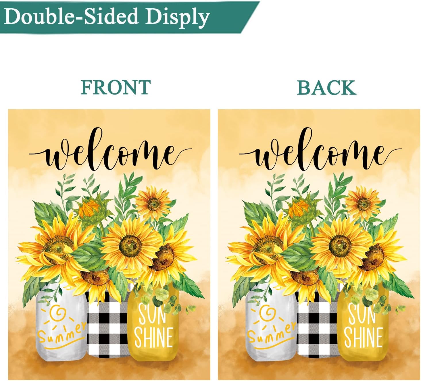 Seasonal Garden Flags Set of 12, Double Sided 12 x 18 Inch Yard Flags