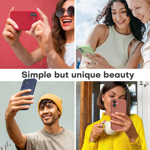 LOVE 3000 Designed for iPhone 16 Case, Premium Silicone with [Soft Anti-Scratch Microfiber Lining] Shockproof Protective Phone Case for Men Women Girls 6.1", Navy Blue