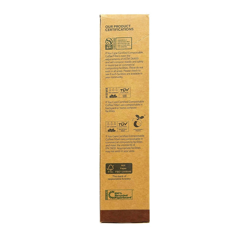 If You Care Coffee Filters No. 4 – Unbleached, Chlorine-Free Paper Filters. FSC Certified, Compostable