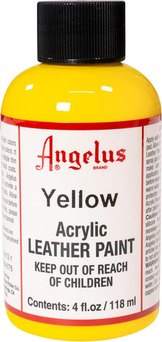 Angelus Acrylic Leather Paint, 4 Fl Oz (Pack of 1), Yellow