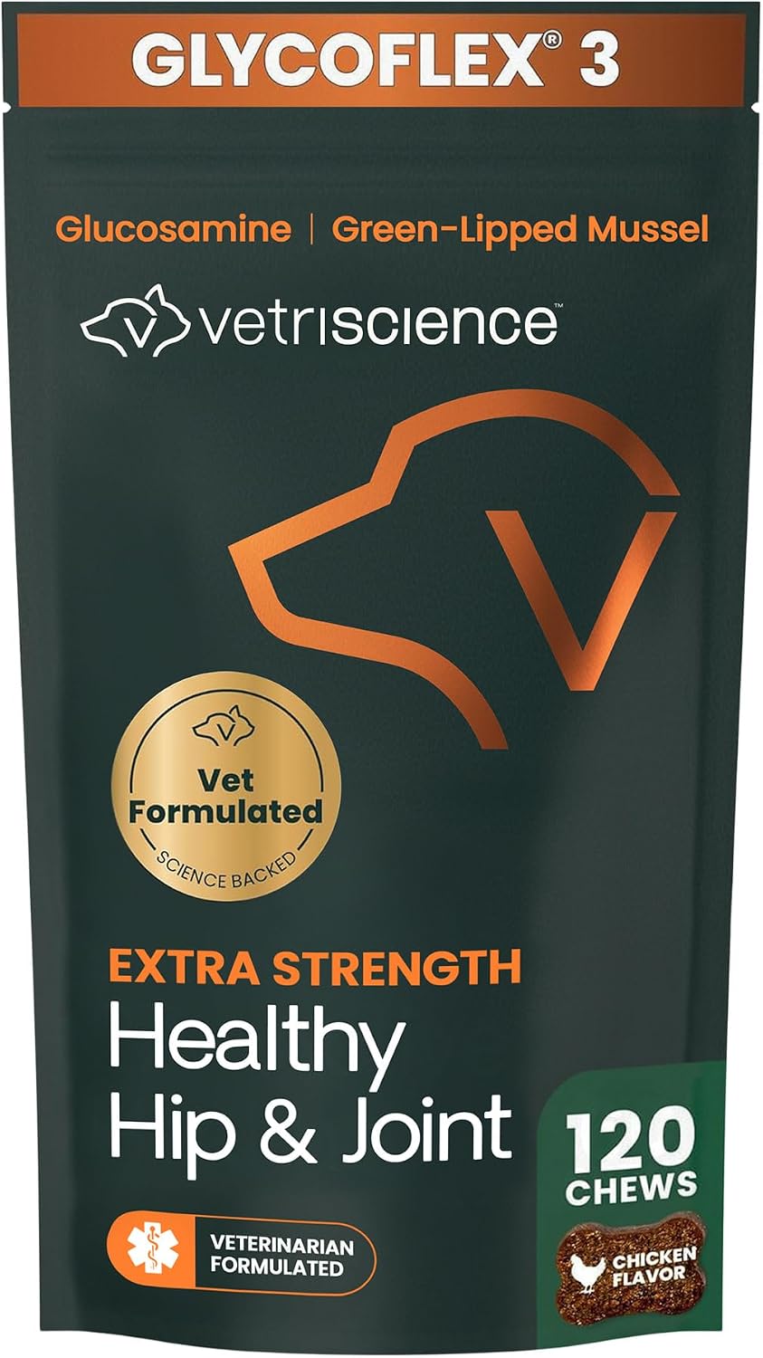 VetriScience Extra Strength Healthy Hip & Joint for Dogs, Chicken, 120ct