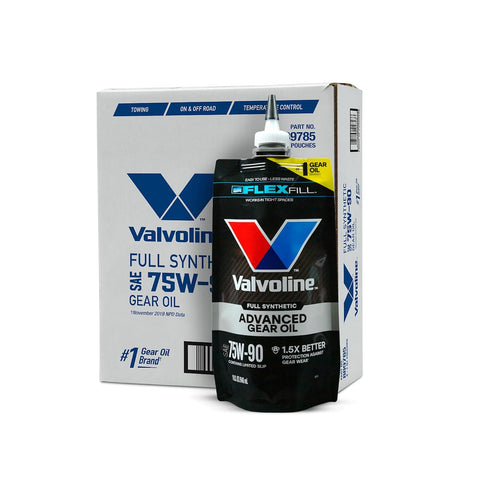 Valvoline Flexfill SAE 75W-90 Full Synthetic Gear Oil 1 QT, Case of 4