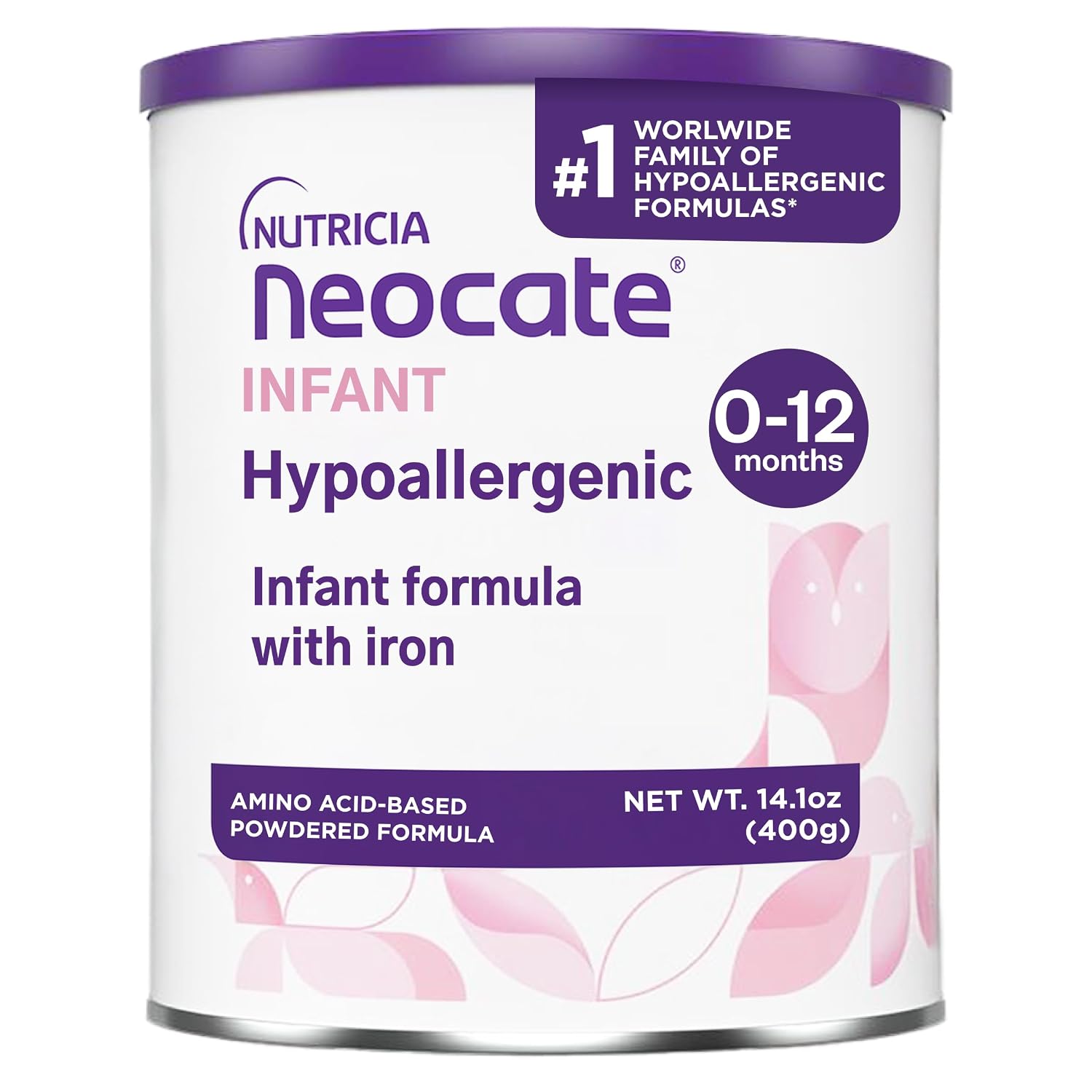Nutricia Neocate Infant - Food Allergy Relief Hypoallergenic Baby Formula with Amino Acids - Well-Tolerated & Supports Normal Growth - Dairy-Free Infant Formula with DHA, ARA - 0-12 months - 14.1 oz