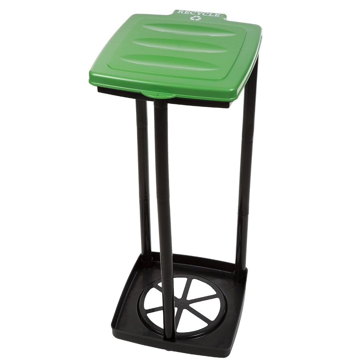 Portable Trash Bag Holder – Collapsible 13-Gallon Garbage Bin for Indoor/Outdoor Use, Camping, Recycling, and Parties – Durable Plastic Trash Can by Wakeman Outdoors (Green)