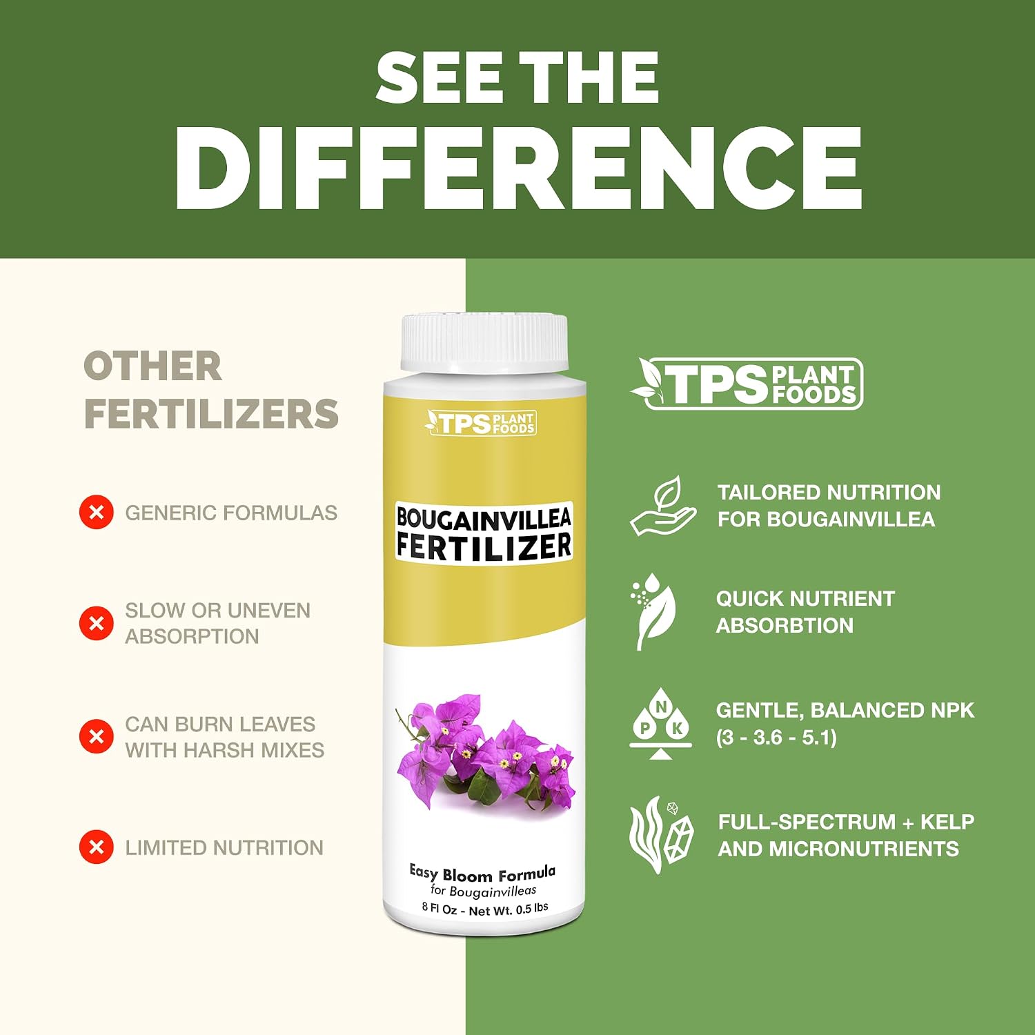 Bougainvillea Fertilizer - Liquid Plant Food for Vibrant Blooms, 8 oz
