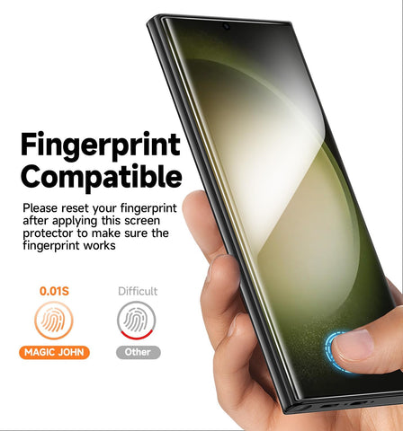 MAGIC JOHN 2 Pack for Samsung Galaxy S23 Ultra Screen Protector, 6.8 inch