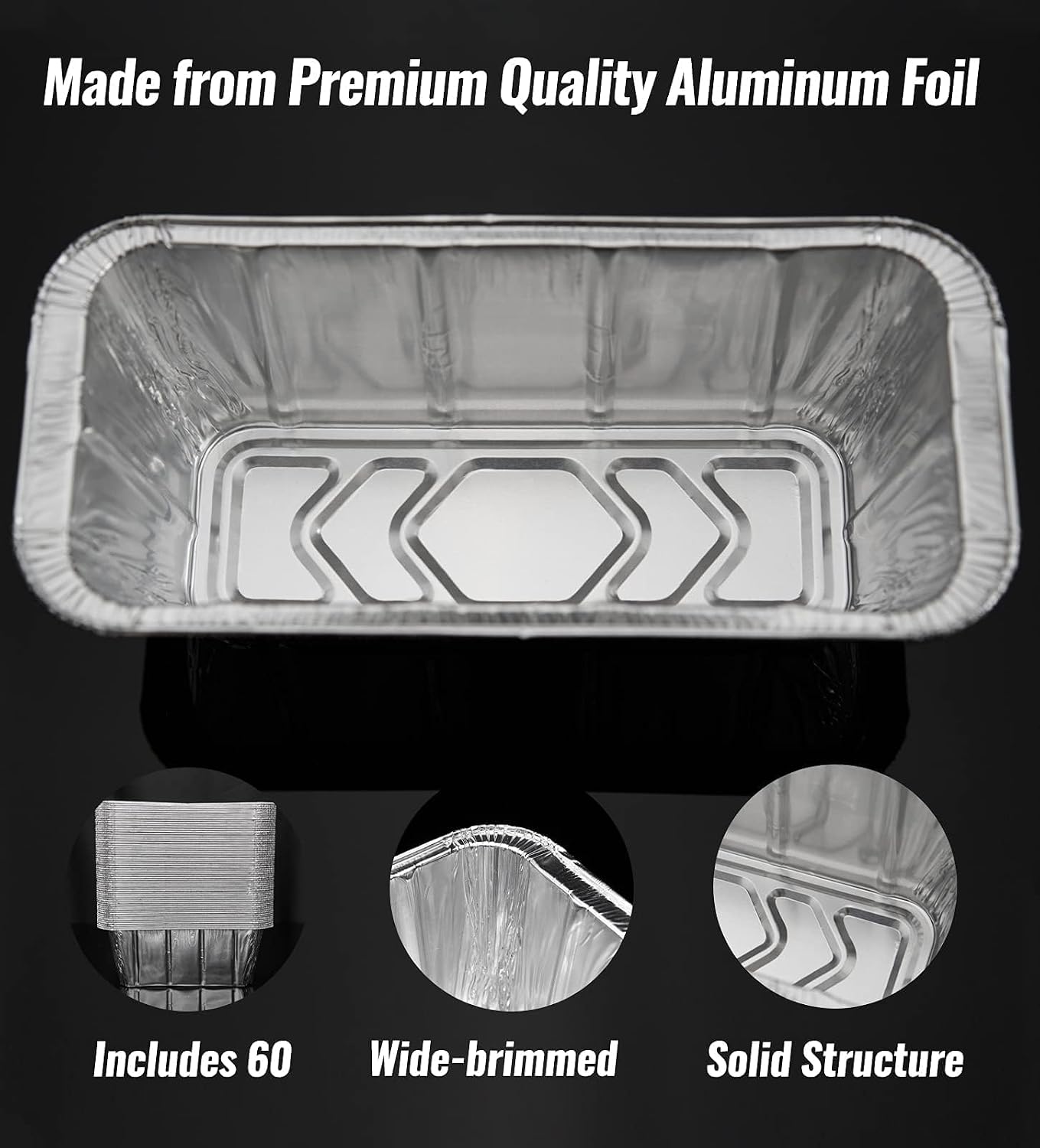 NUPICK 60 Pack Grease Cup Liners for Blackstone, Griddle Accessories for Blackstone 17"/22"/30"/28"/36" Griddle, Easy Cleaning Disposable Aluminum Grease Traps & Drip Pans for Blackstone Catcher, 5017