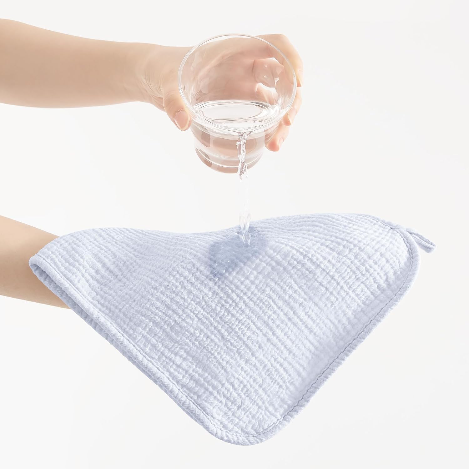 Susurration Muslin Burp Cloths, Soft Baby Burping Cloths for Unisex Boys and Girls, Newborn Essentials Large Extra Absorbent Washcloths, 20x10in, 6 Pack