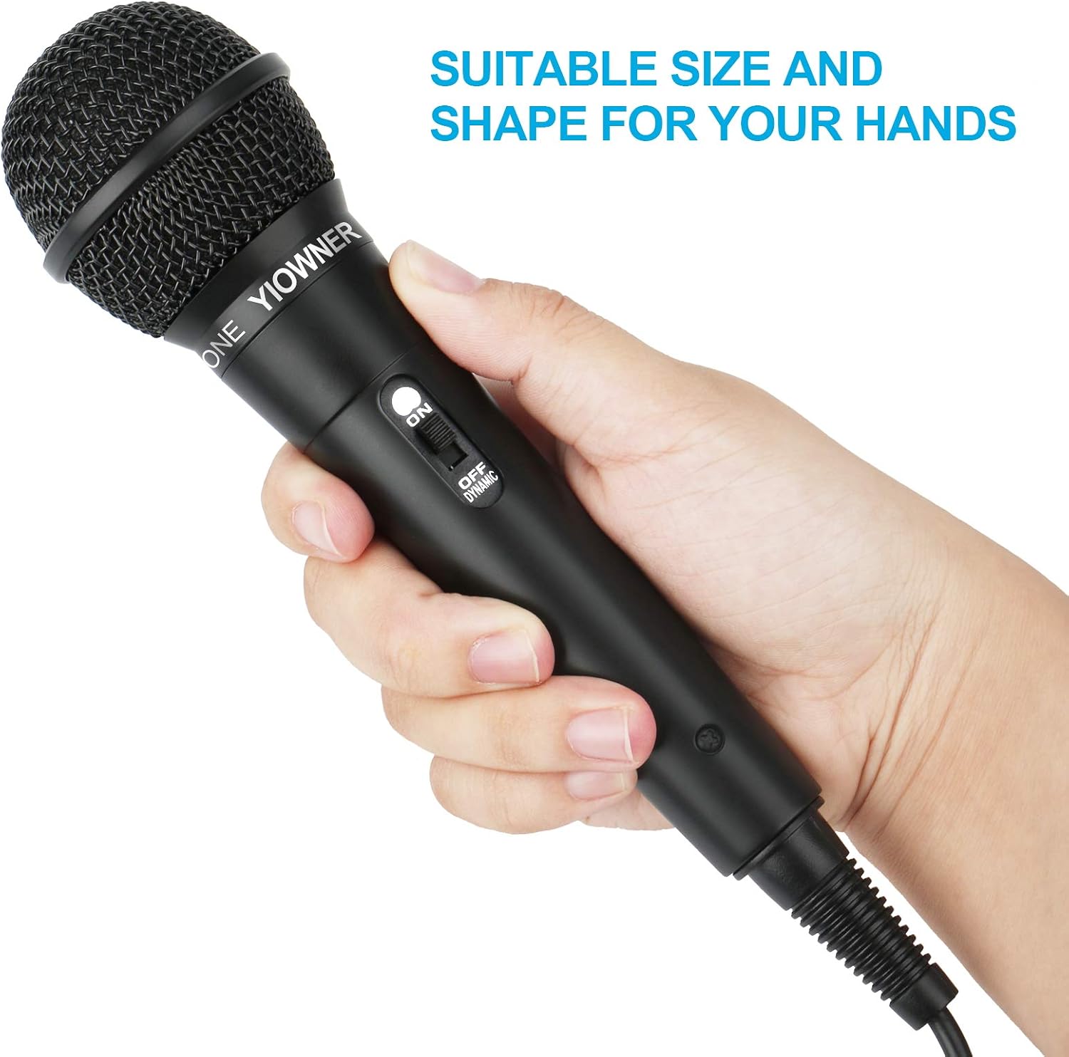 Wired Microphone, Karaoke Handheld Microphone for Singing, Mic Karaoke with 2.5m Cable, Vocal Dynamic Mic for Speaker, AMP, Mixer, DVD
