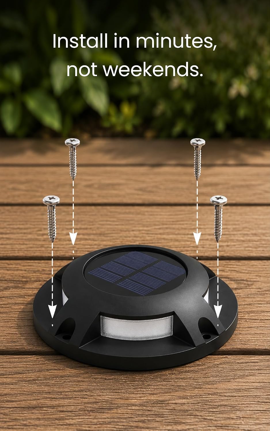 Home Zone Living 12PK Solar Deck Lights, Outdoor Dock and Driveway