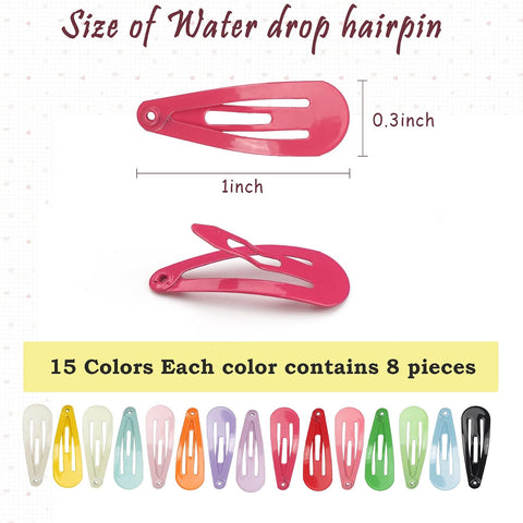 1Inch Snap Hair Clips 120Pcs Small Clips for Little Girls Infant Baby