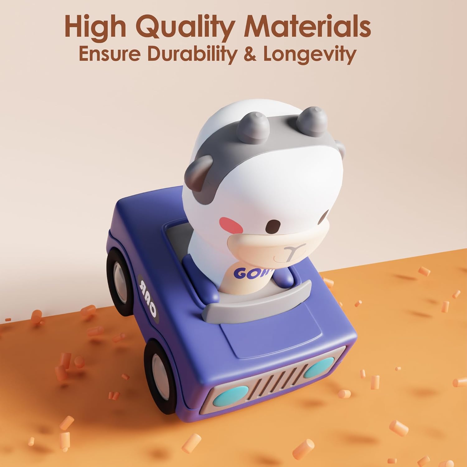 iPlay, iLearn Baby Press to Go Car Toys for Toddlers 1-3, 1 Yr Old Boy Gift