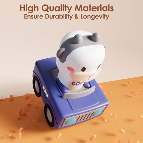 iPlay, iLearn Baby Press to Go Car Toys for Toddlers 1-3, 1 Yr Old Boy Gift