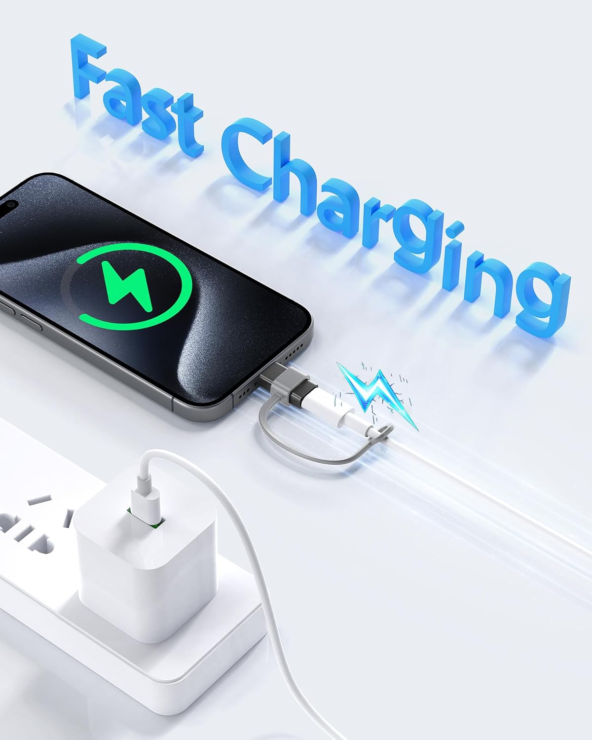 MFi Certified USB C to Lightning Adapter 2-Pack