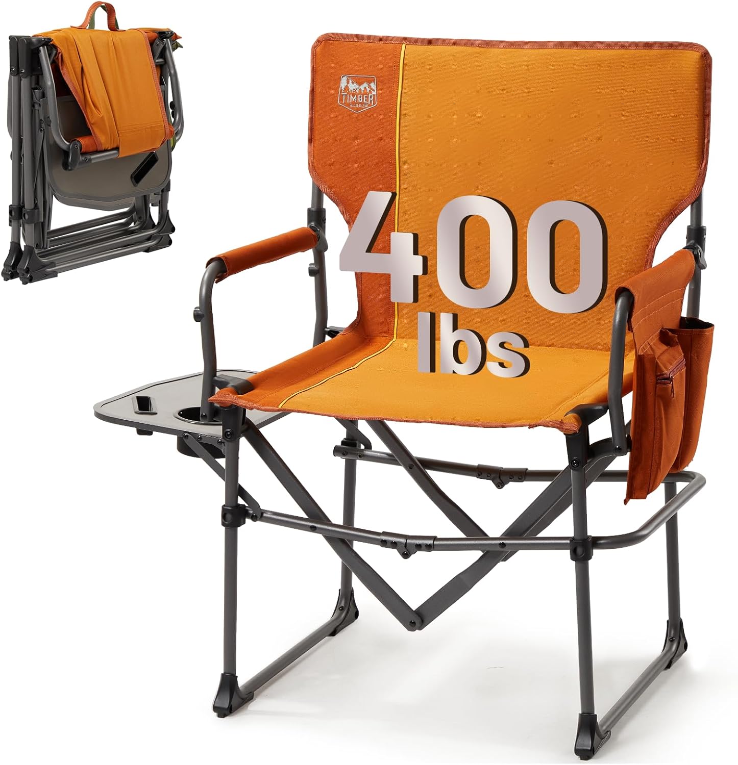 TIMBER RIDGE 400lbs Heavy Duty Camping Chair Portable Directors Chair