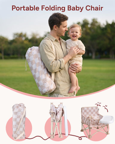 Tiny Marvels Baby Chair, Portable High Chair for Travel & Beach, Ages 6M-3Y