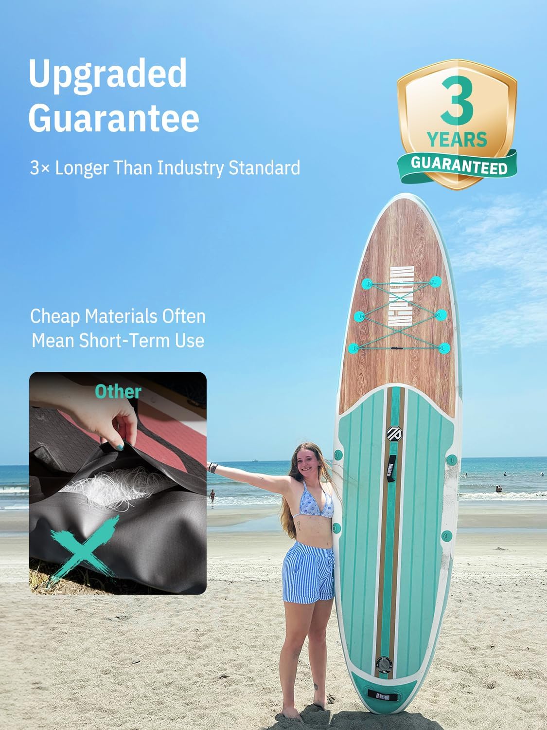 Niphean Inflatable Stand Up Paddle Board with SUP Accessories
