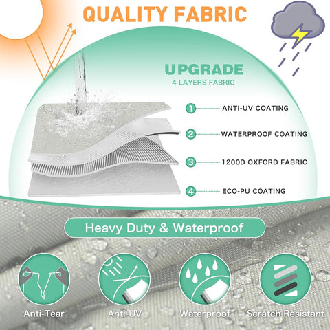 Waterproof 17-19FT Boat Cover, 1200D Heavy Duty Trailerable Cover