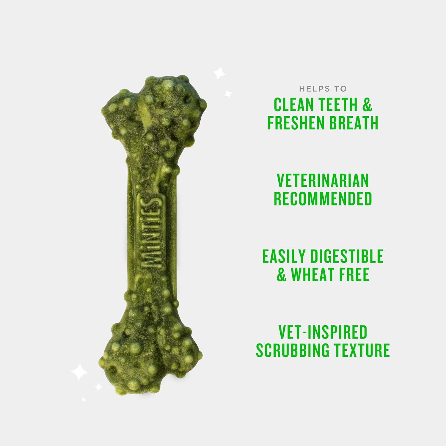 Minties Dental Chews for Dogs, 36 Count, Vet-Recommended Mint-Flavored Dog Treats for Large Breeds Over 50 lbs, Dental Bones Clean Teeth, Fight Bad Breath, Removes Plaque and Tartar