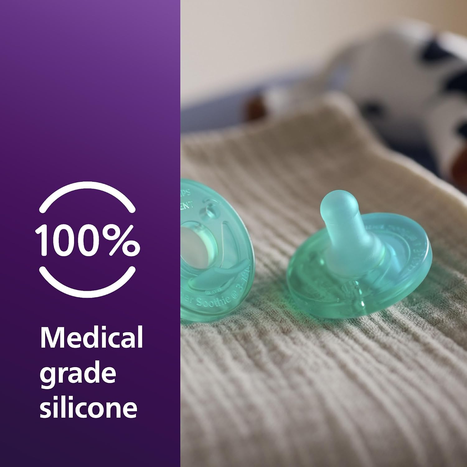 Philips Avent Soothie Baby Pacifier for 3-18 Months, BPA-Free, 4-Pack