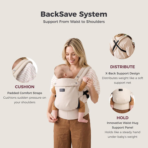 Momcozy PureHug Baby Carrier - Ergonomic, Cozy and Lightweight for 7-45 lbs