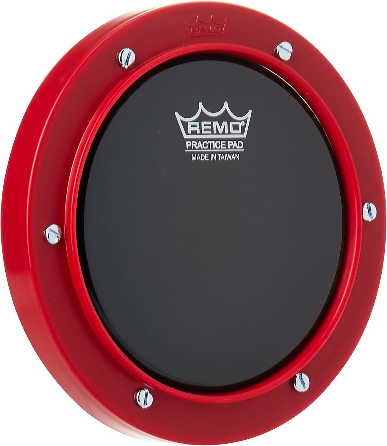 Remo RT-0006-58 6" Red Tunable Practice Pad with Ambassador Ebony Drumhead