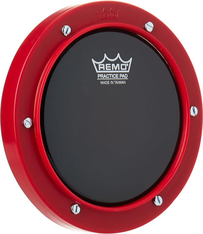 Remo RT-0006-58 6" Red Tunable Practice Pad with Ambassador Ebony Drumhead