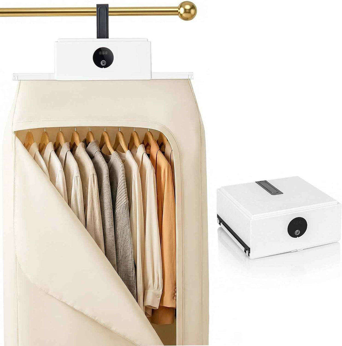 Portable Clothes Dryer, 450W Mini Dryer with UV Light for Apartment, Travel, apartmen,RV - Fast Drying, Foldable, Quiet, Energy Efficient